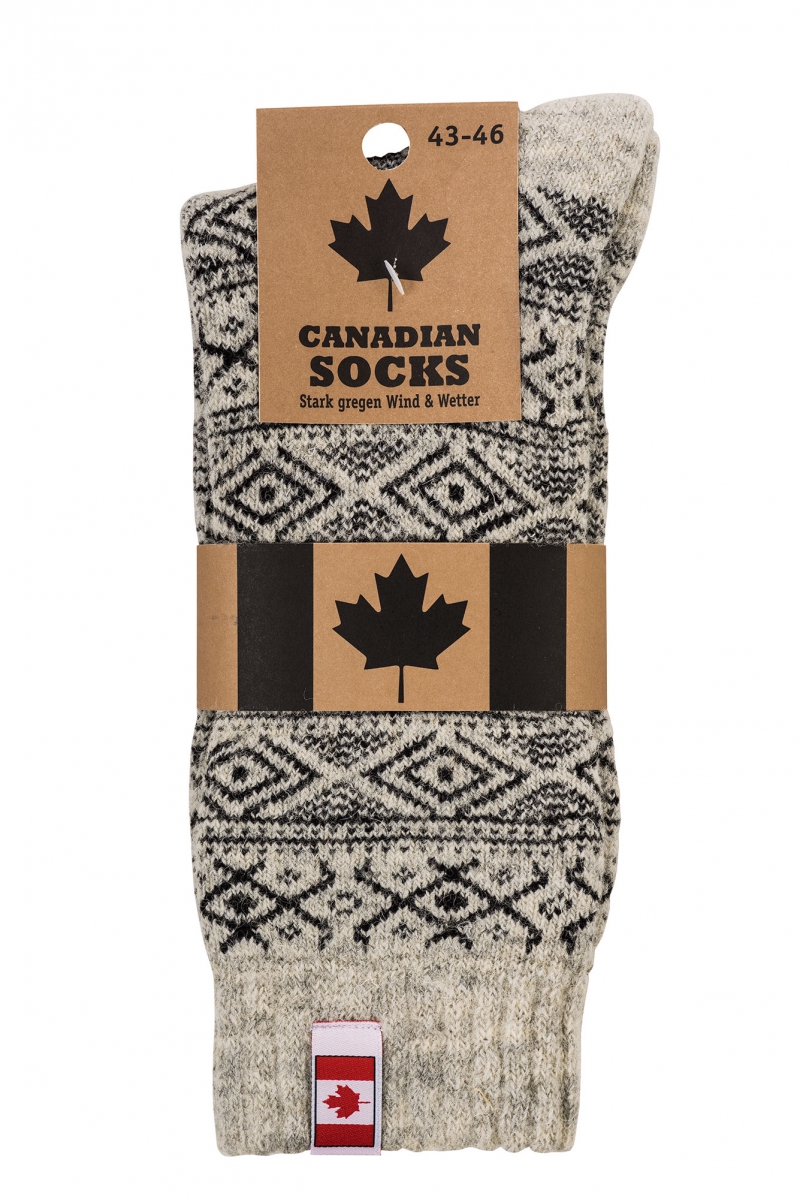 3-pack Canadian Socks 80% wol